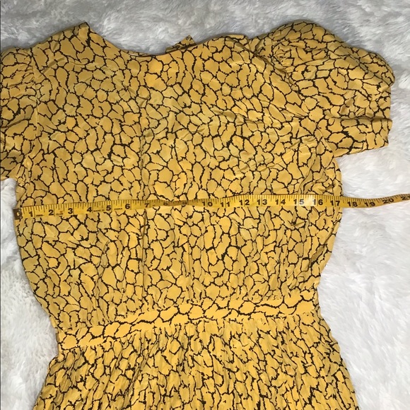 Carolyne Barton vintage yellow/black silk dress size 8 - Picture 16 of 16
